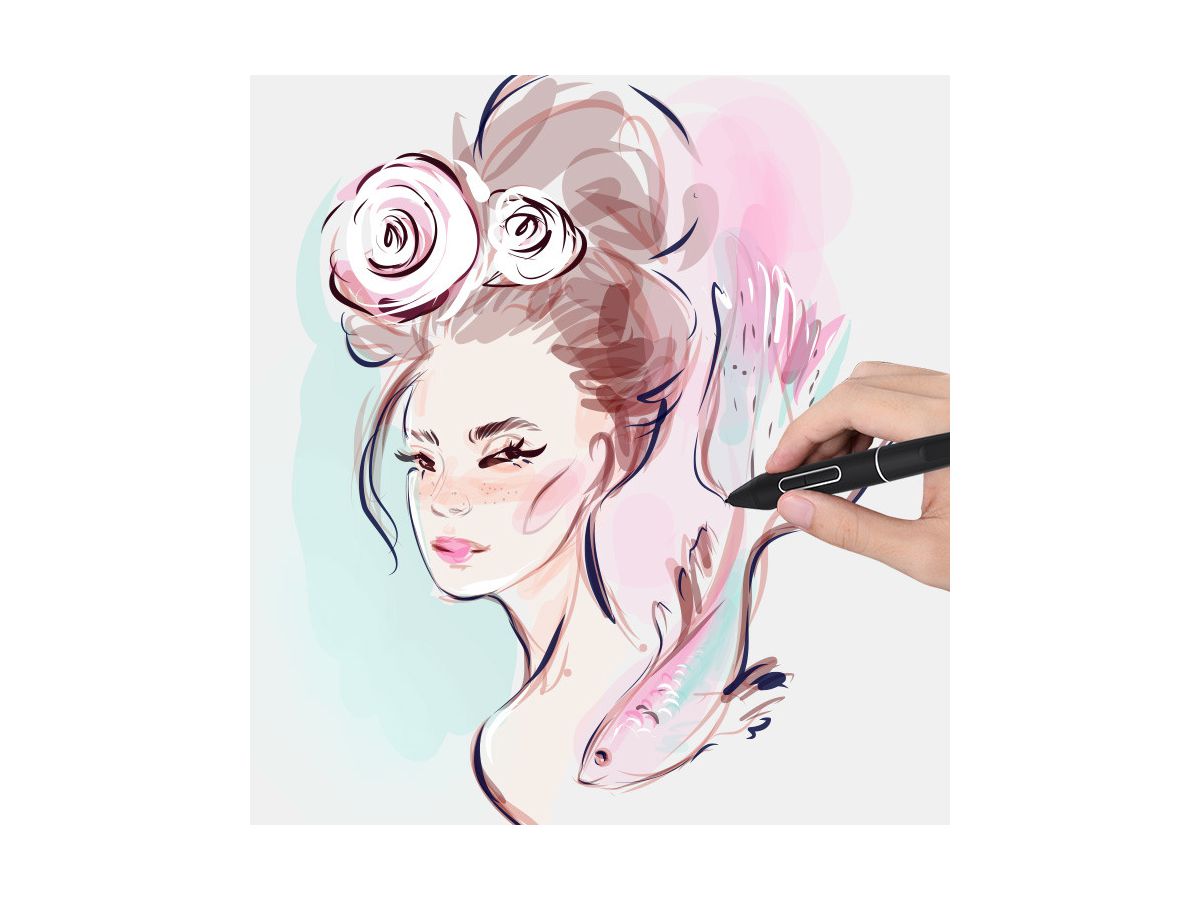 HUION Kamvas Pro 13 2.5K IPS Silver GT1302 8192Levels, 7 Keys USB-C (6930444802530)