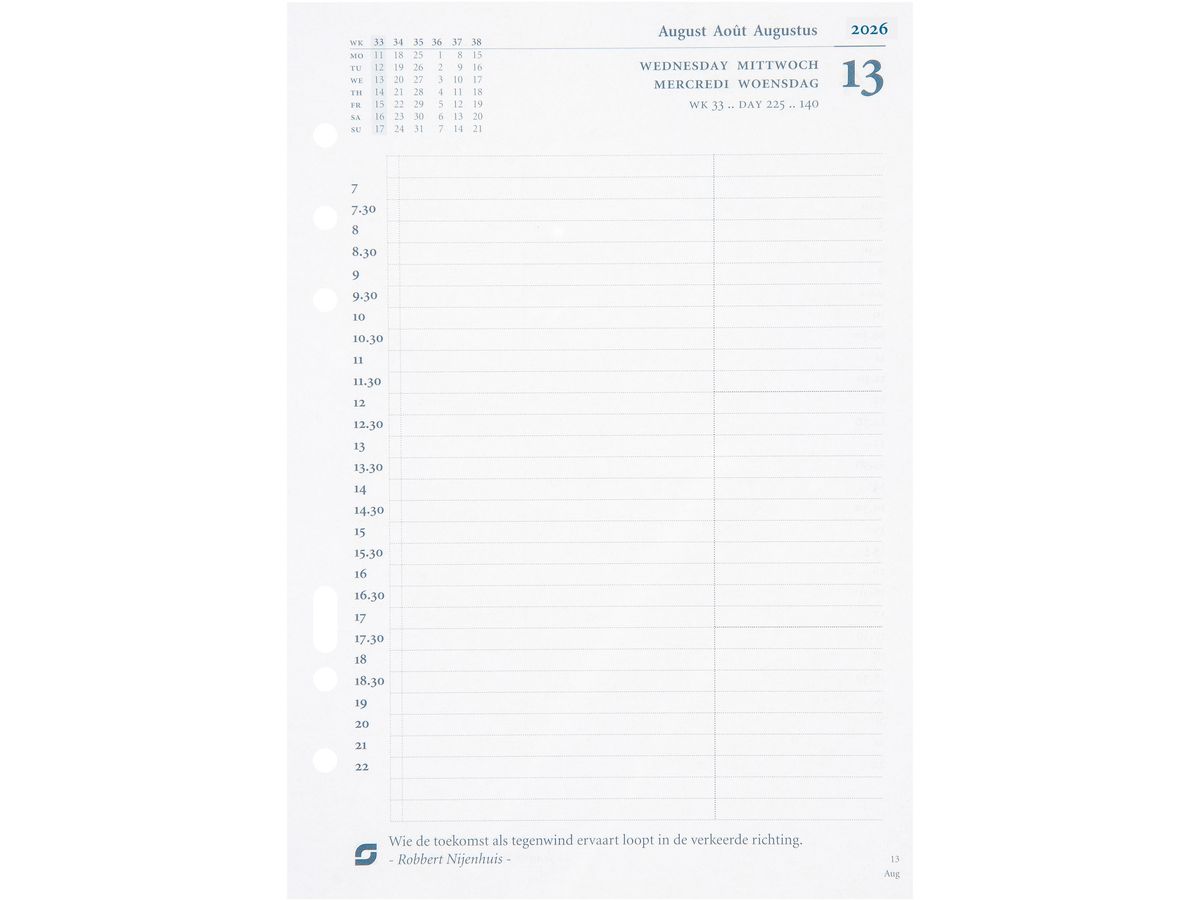 SUCCES Agenda A5 2026 847209000026U 1J/1P recharge 14.8x21cm (8717481254403)