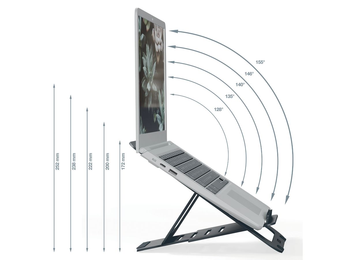 LEITZ Supporto per monitor Ergo 6346-00-89 Alu grigio scuro (4002432138333)