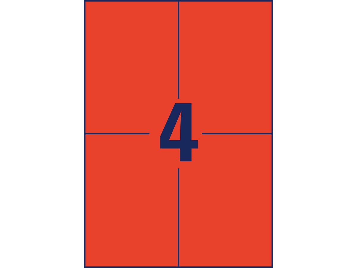 AVERY ZWECKFORM Etichette 105x148mm 3456 rosso 400 pezzi (4004182034569)