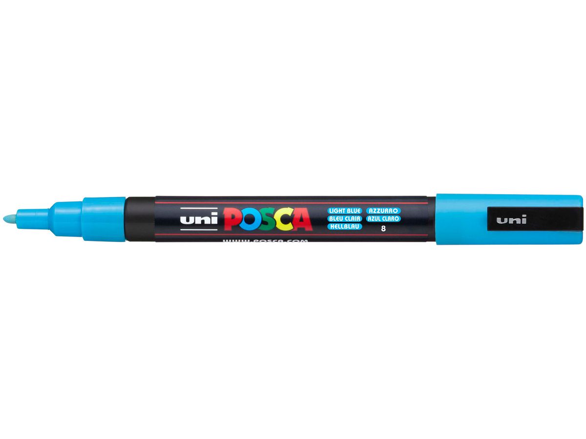 POSCA Marker 0.9-1.3mm PC-3M L.BLUE bleu clair (4902778915868)