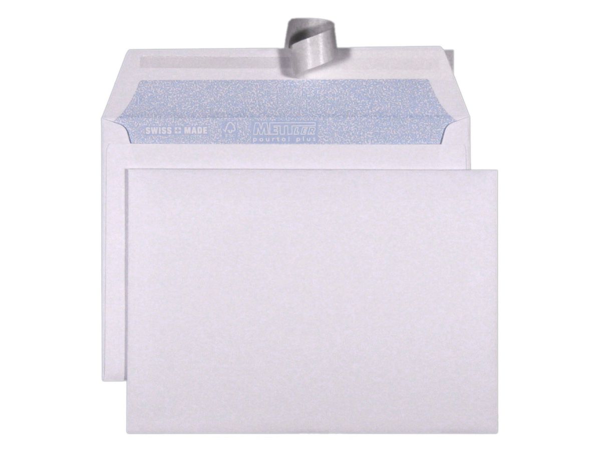METTLER Couvert ohne Fenster B6 6096-100 100g, ultraweiss 1000 Stk. (7640126066967)