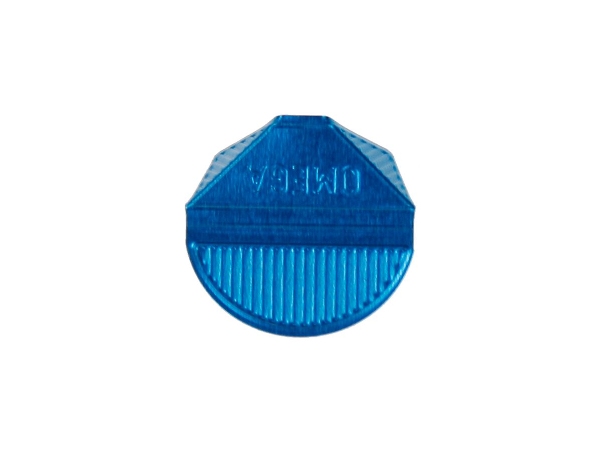 OMEGA Fermagli quadre 100/25 azzurro 100 pz. (7610709010250)