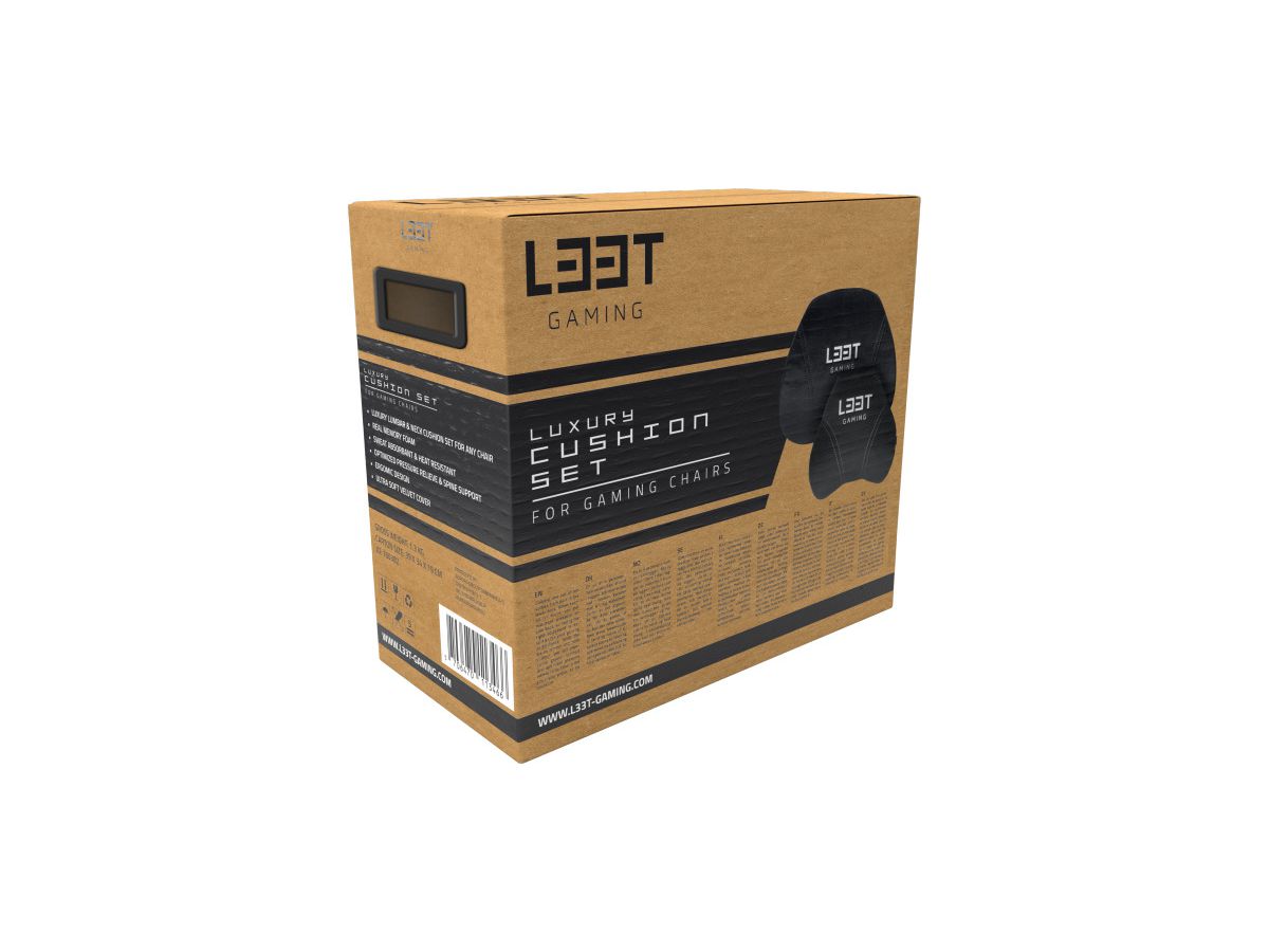 L33T Gaming Chair Cushion Set 160382 Memory Foam Velvet (5706470113466)