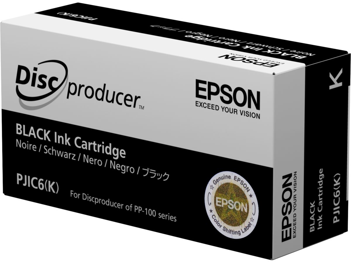 EPSON Cart. d'encre PJIC6 noir C13S020693 Discproducer PP-100 (8715946716237)