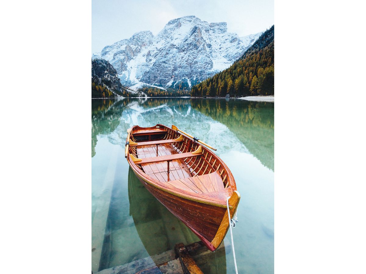 ABC Biglietto d'auguri bianco B6 51853 Barca lago di montagna (7611119212463)