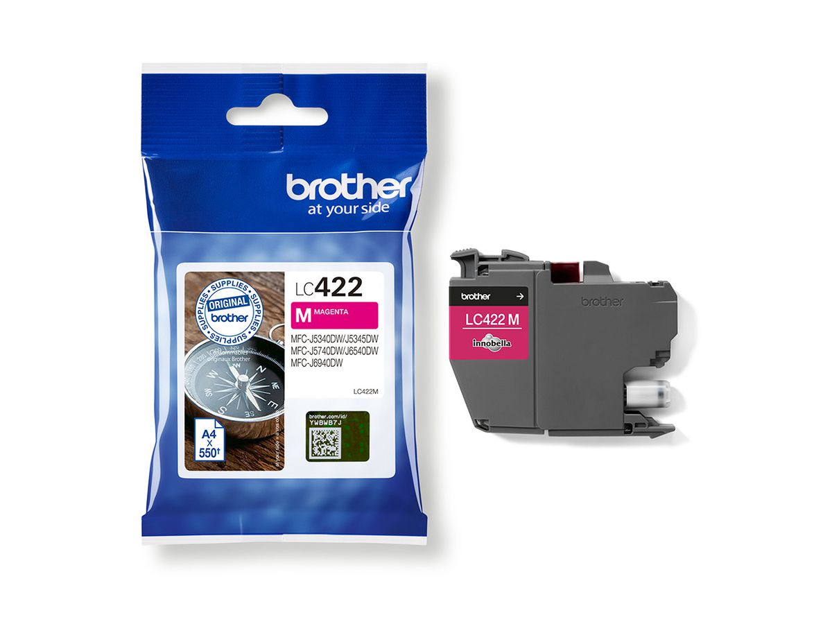 BROTHER Cartouche d'encre magenta LC-422M MFC-J5340 550 pages (4977766815567)