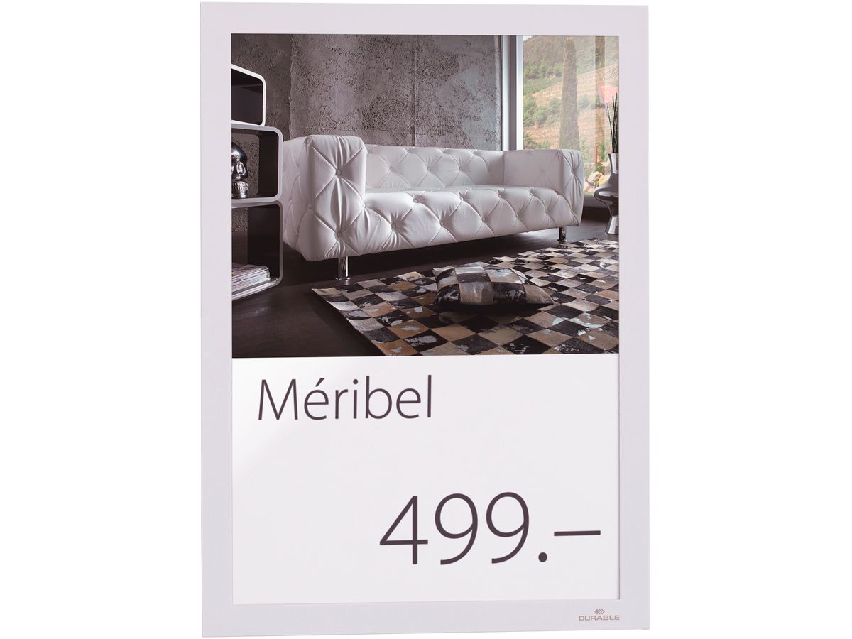 DURABLE Sichtfenster Duraframe A4 488202 weiss, selbstklebend 10 Stück (4005546406947)