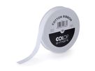 COLOP Ruban de coton 15mmx25m 154921 pour e-mark, blanc (9004362518884)