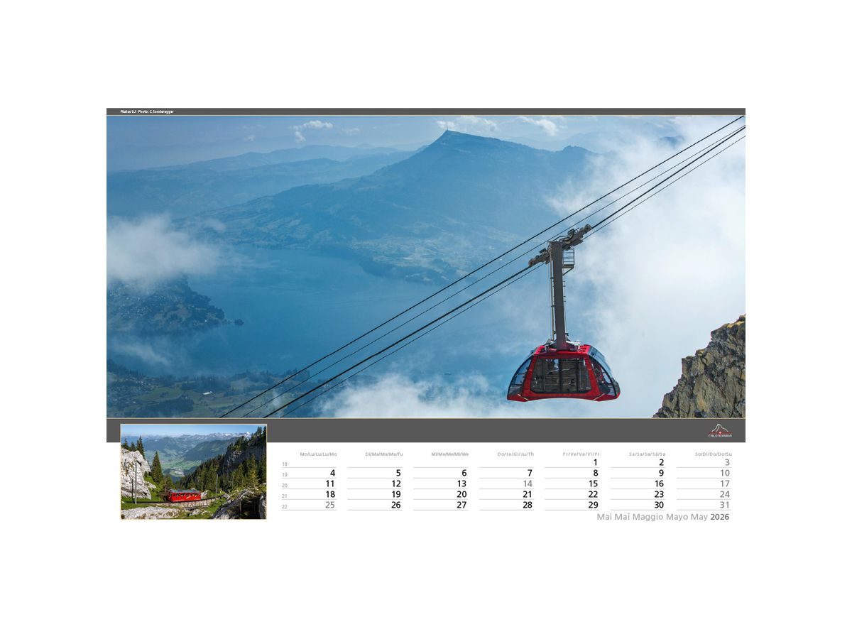 CALENDARIA Bildkalender 2026 9783036205236 Swiss Travel ML 48x33cm (9783036205236)