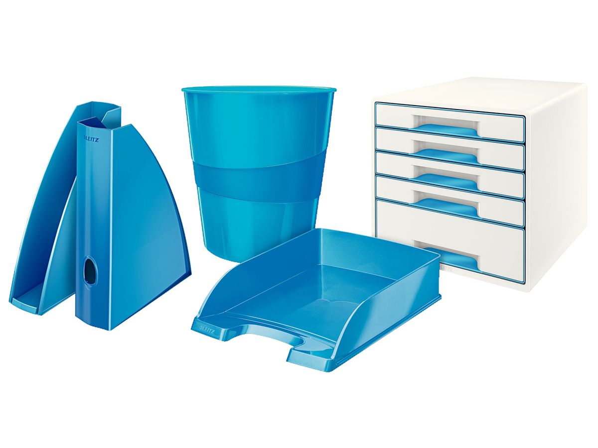 LEITZ Papierkorb WOW 15 Liter 52781036 blau (4002432101542)