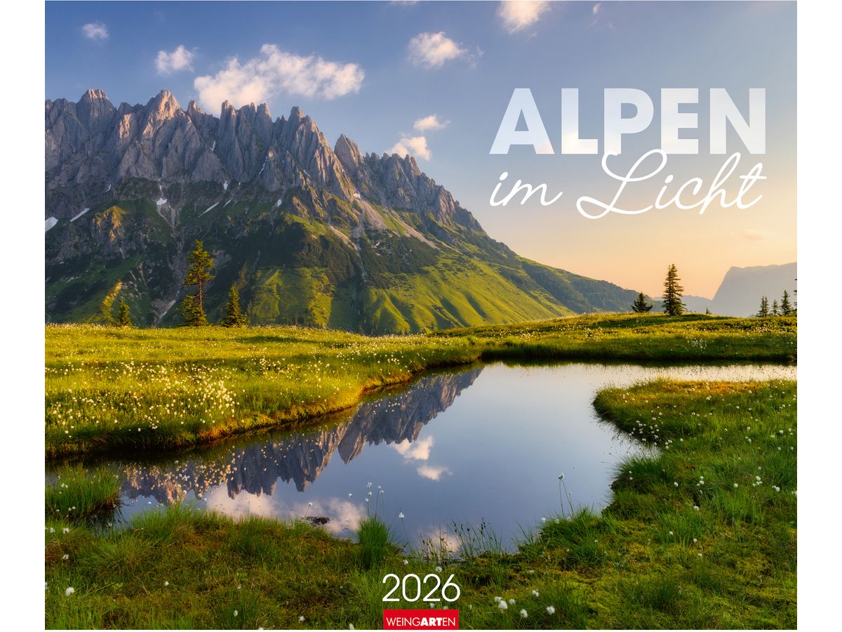 WEINGARTEN Calendario 2026 3312192+26 Alpen im Licht DE 55x46cm (9783839902646)