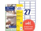 AVERY ZWECKFORM Etiketten 63,5x29,6mm L4737REV1 weiss 270 Stück (4004182433164)