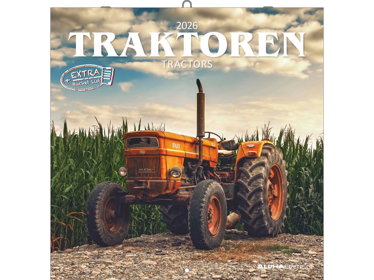 ALPHA EDITION Bildkalender 2026 160311 Traktoren ML 30x30cm (4069095003118)