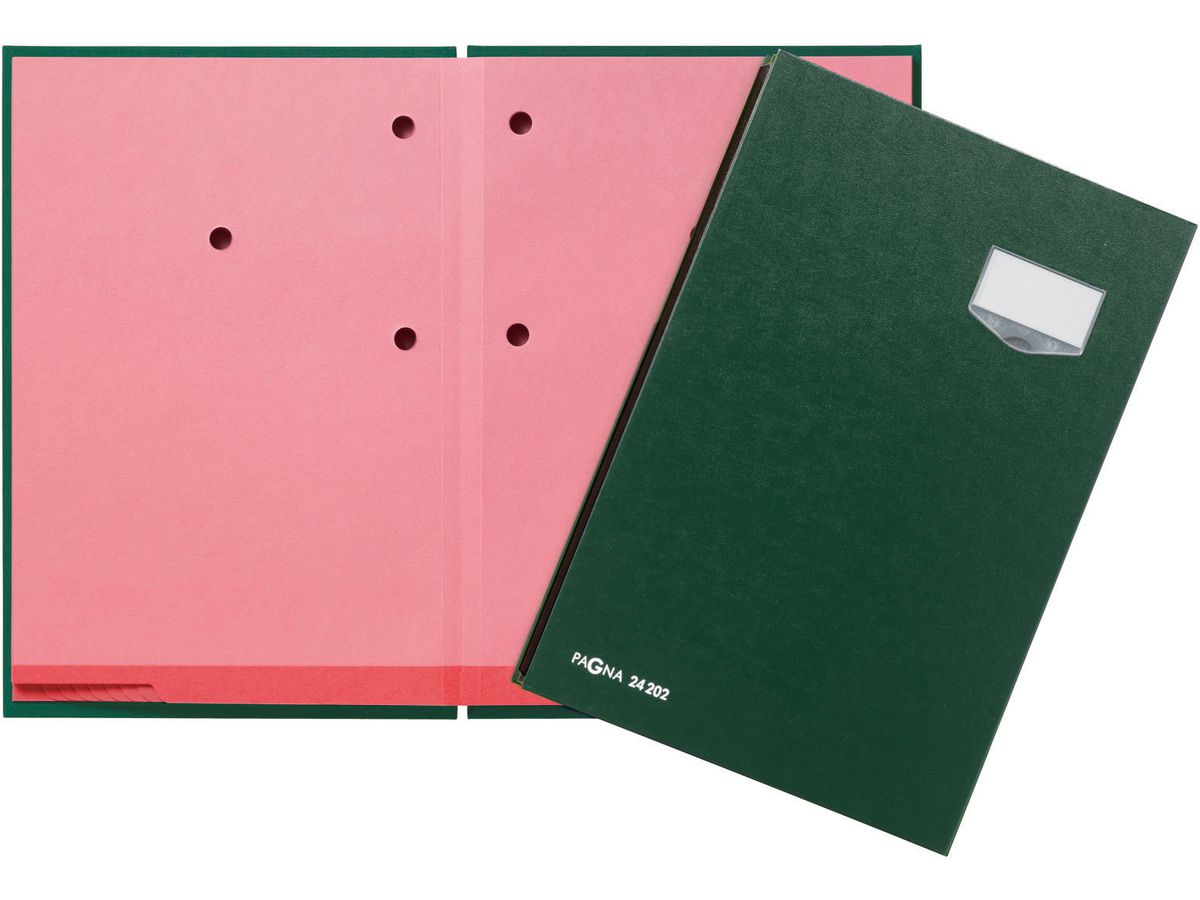PAGNA Raccoglitore firme De Luxe A4 24202-03 verde 20 compart. (4013951000995)