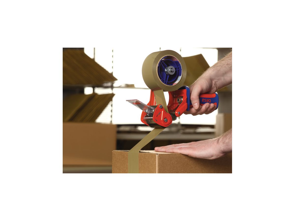 TESA Tesapack Déroul.à main Comfort 640000001 rouge, max.50mm larg. de roul. (4042448913869)