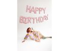 PARTYDECO Ballon en plastique 340x35cm FB6T-081J Happy Birthday rose (5904555052758)