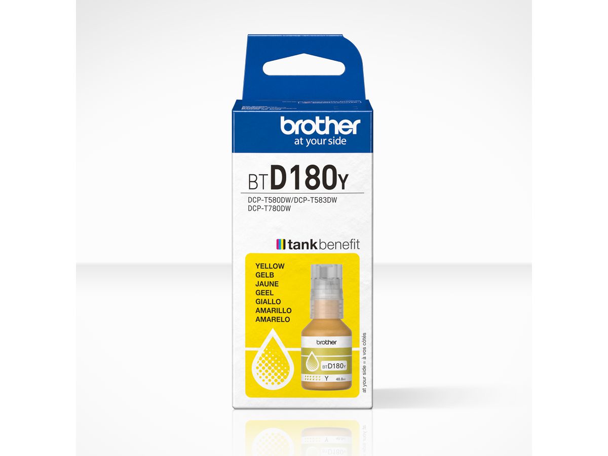 BROTHER Bottiglia d'inchiostro yellow BTD180Y DCP-T580DW 5000 pagine (4977766838917)