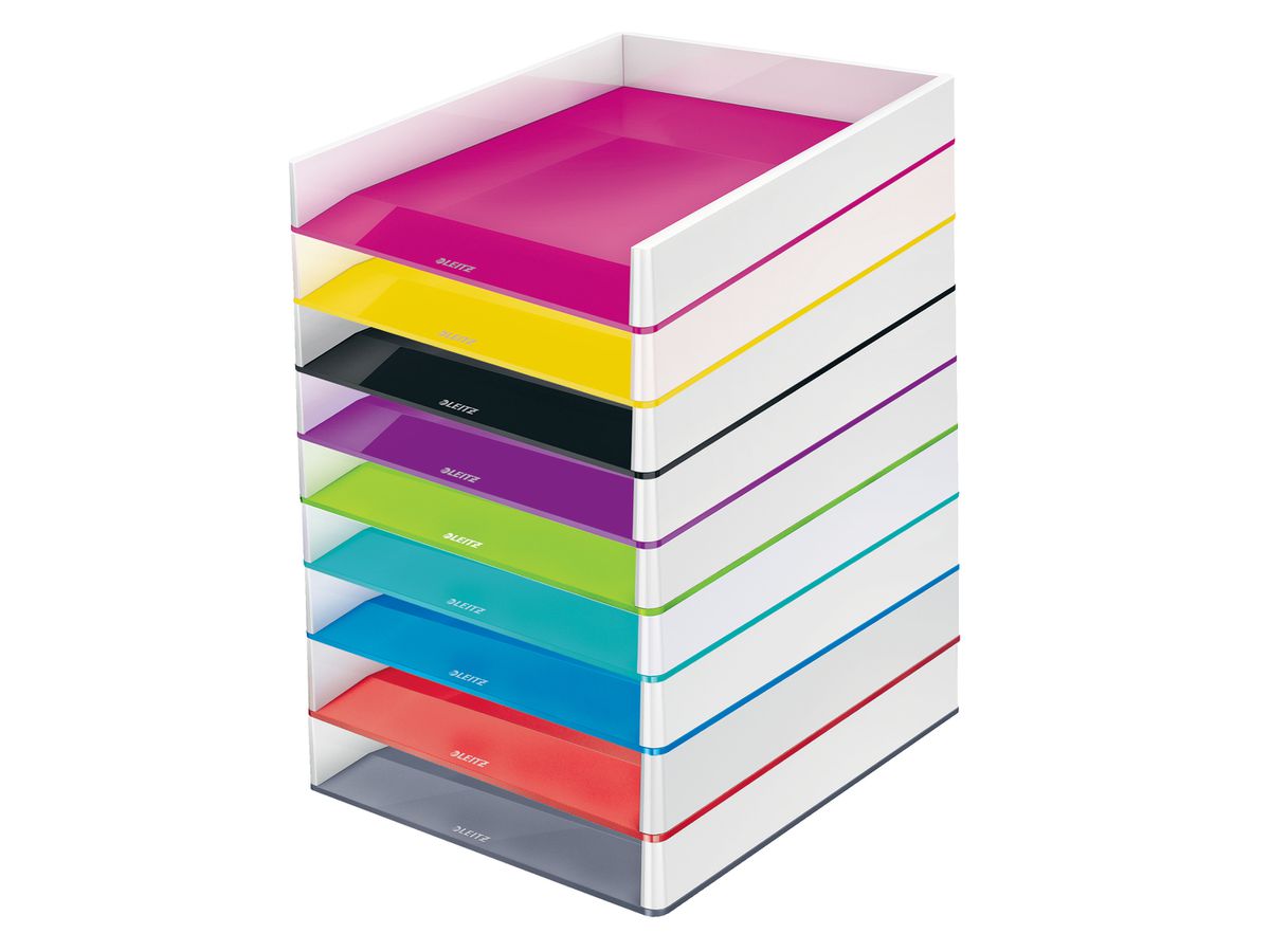 LEITZ Briefkorb WOW A4 53611026 weiss/rot (4002432135233)