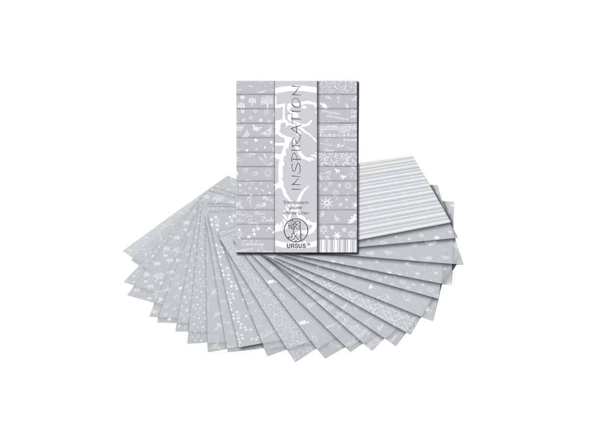 URSUS Papier transparent A4 51194699 White Line ass. 24 feuilles (4008525684237)