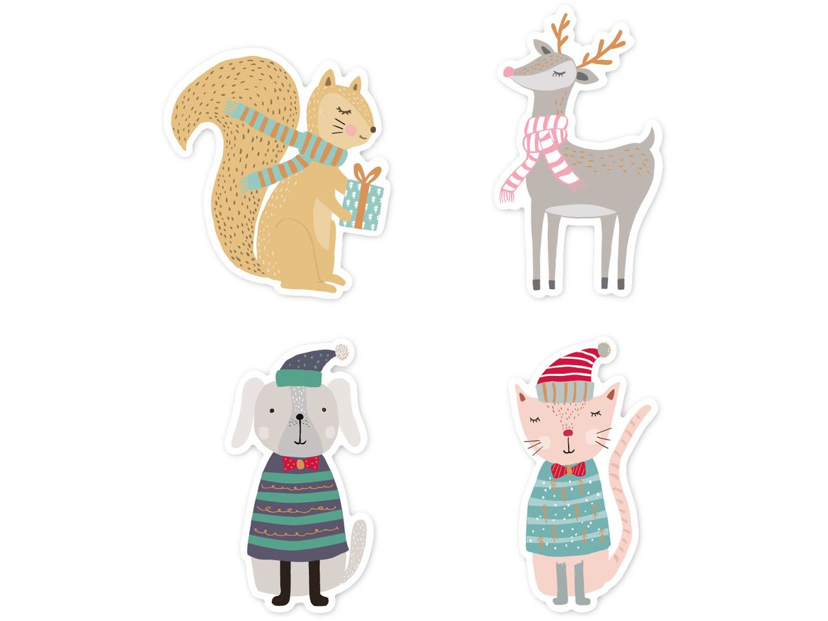 I AM CREATIVE Sticker X-mas I 4087.506 4 Blatt à 48 Stück (7611983202799)