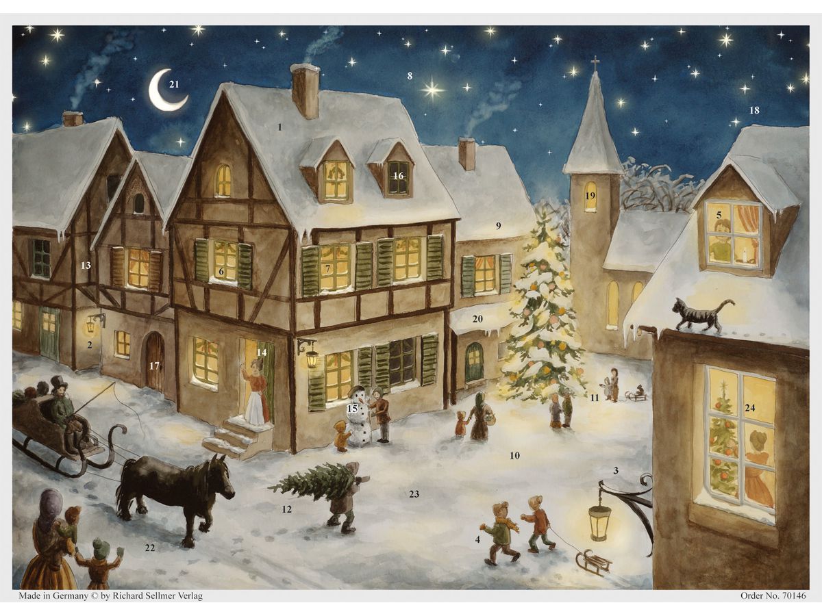 SELLMER Calendrier de l'Avent 700 70146 Weihnachtsabend im Dorf (4025985701465)