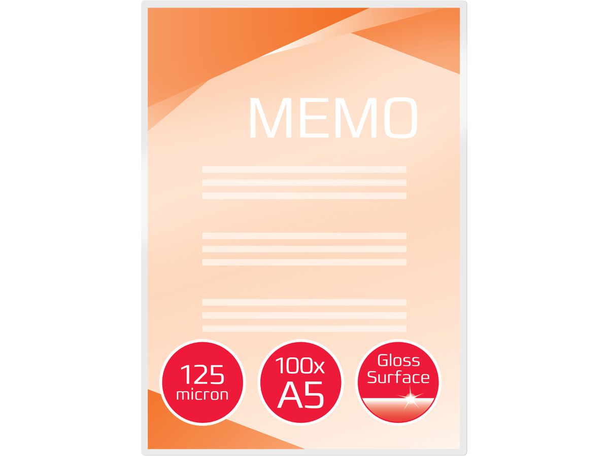 GBC Laminiertasche A5 3200749 glanz, 125my 100 Stk (0033816100411)