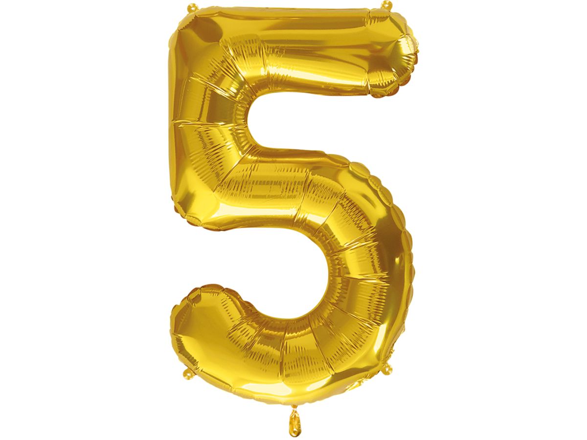 I AM CREATIVE Palloncini in foil no. 5 85cm 1000-1050 oro (7611983246762)