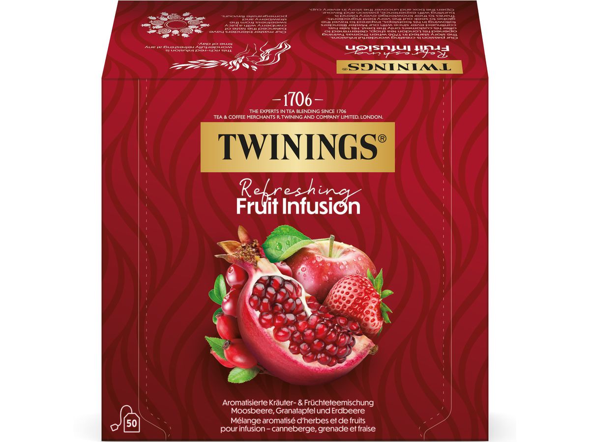 TWININGS Tè alla frutta rinfrescante 100015053 Borse 2g, 50 pz. (0070177225216)