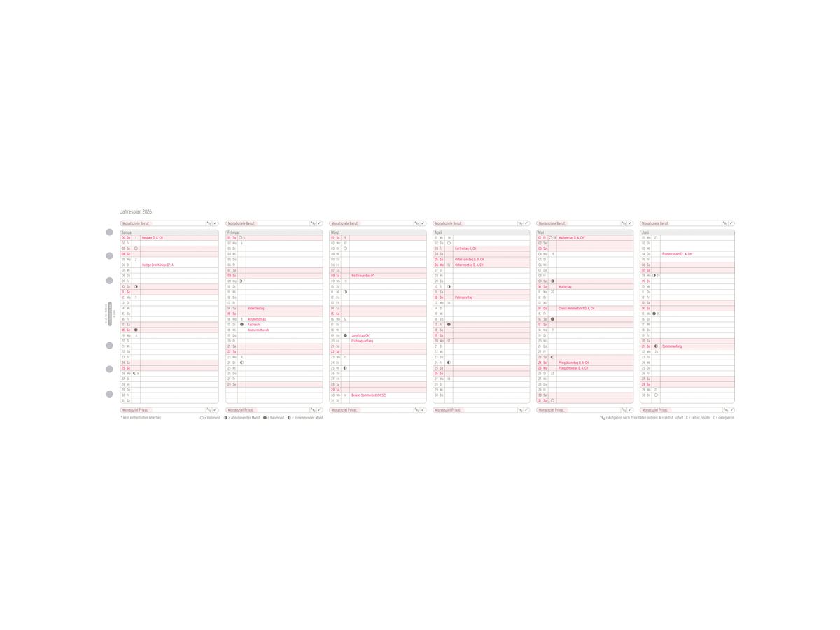 CHRONOPLAN Plan annuel 2026 50506Z.26 6M/1P Midi (4004182088203)