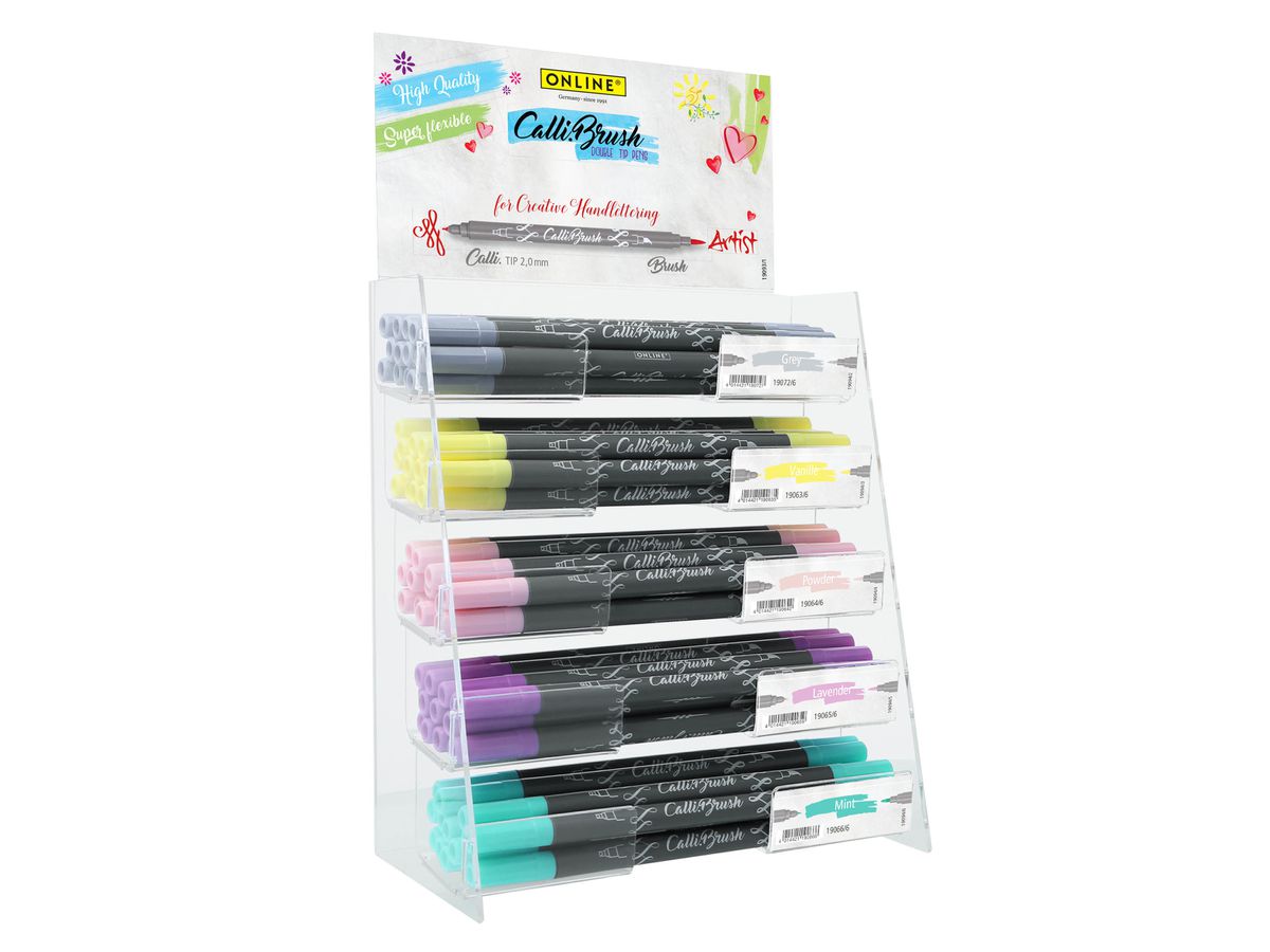 ONLINE Callibrush Pen Pastel 19094 Display 60 pcs. (4014421190949)