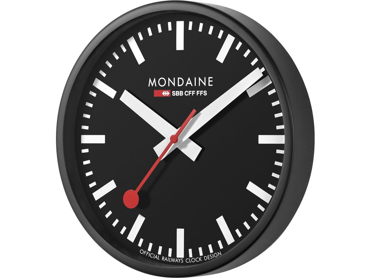 MONDAINE Orologio da parete 250mm A990.64SBB nero/bianco (7611382556301)