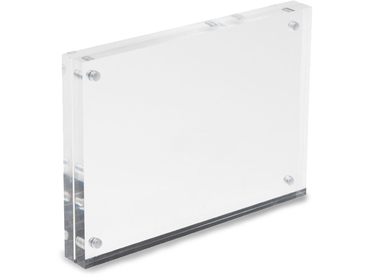 DEFLECTO Magnet. Acrylblock A6 MCHA611 transparent 2x7.5mm (5055425953627)