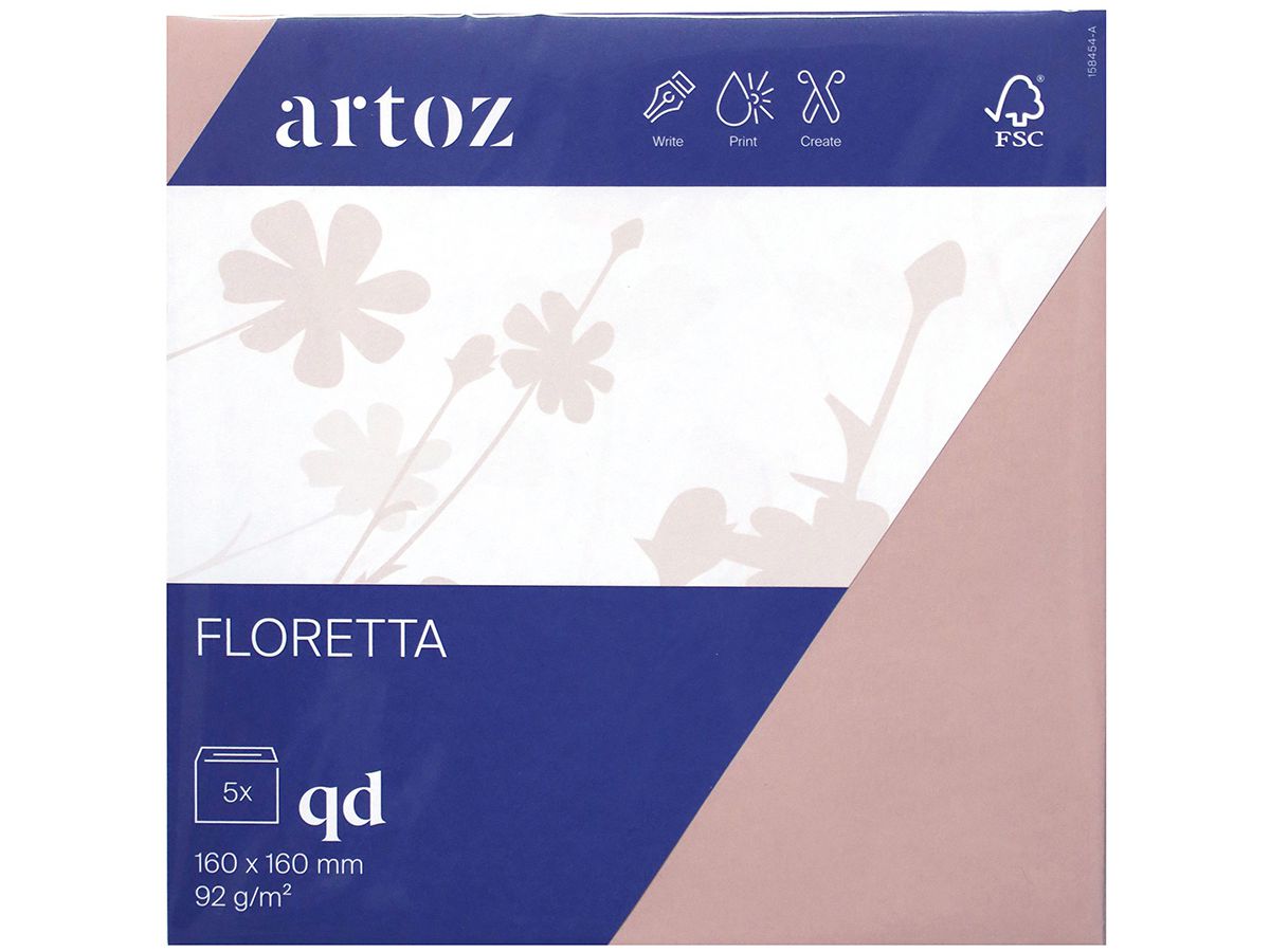 ARTOZ Buste 1001 160x160mm 15845418-281 92g, rosa chiaro 5 pezzo (7612996998143)