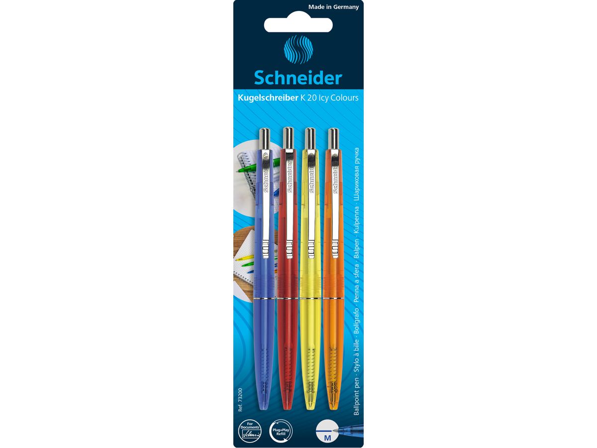 SCHNEIDER Kugelschreiber K20 ICY 73200 4 Farben (4004675011534)
