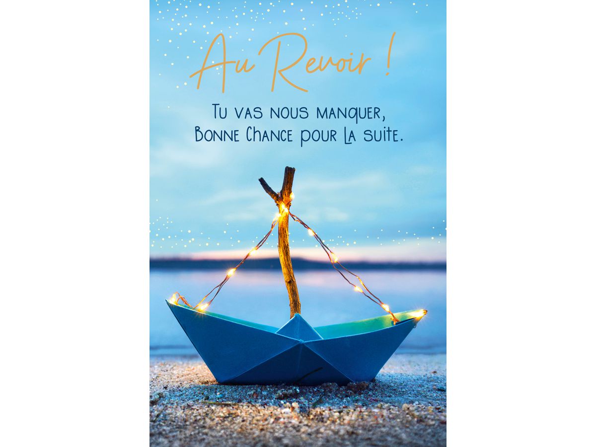 ABC Carte d'adieu FR B6 53218 Bateaux en papier (7611119276007)