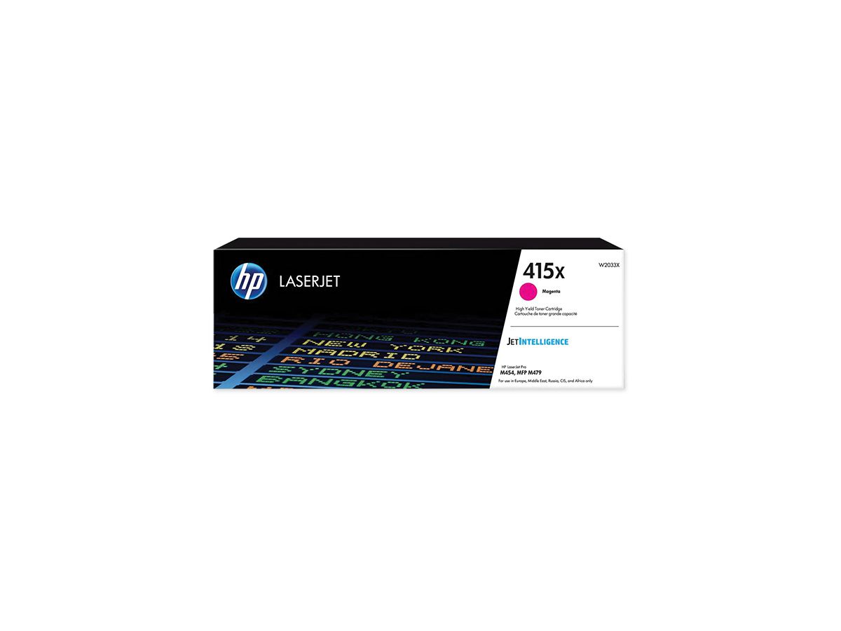 HP Cartouche toner 415X magenta W2033X CLJ Pro M454/MFP M479 6000 p. (0192018046412)