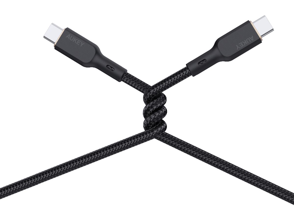 AUKEY Cable USB-C-to-C Kevlar Core CB-KCC101 Nylon Braided,1.0m,100W,Bl. (0689323785308)