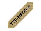 PTOUCH Nastro, plastificato nero/oro TZe-MPGG31 PT-DV600VP 12 mm (4977766770194)