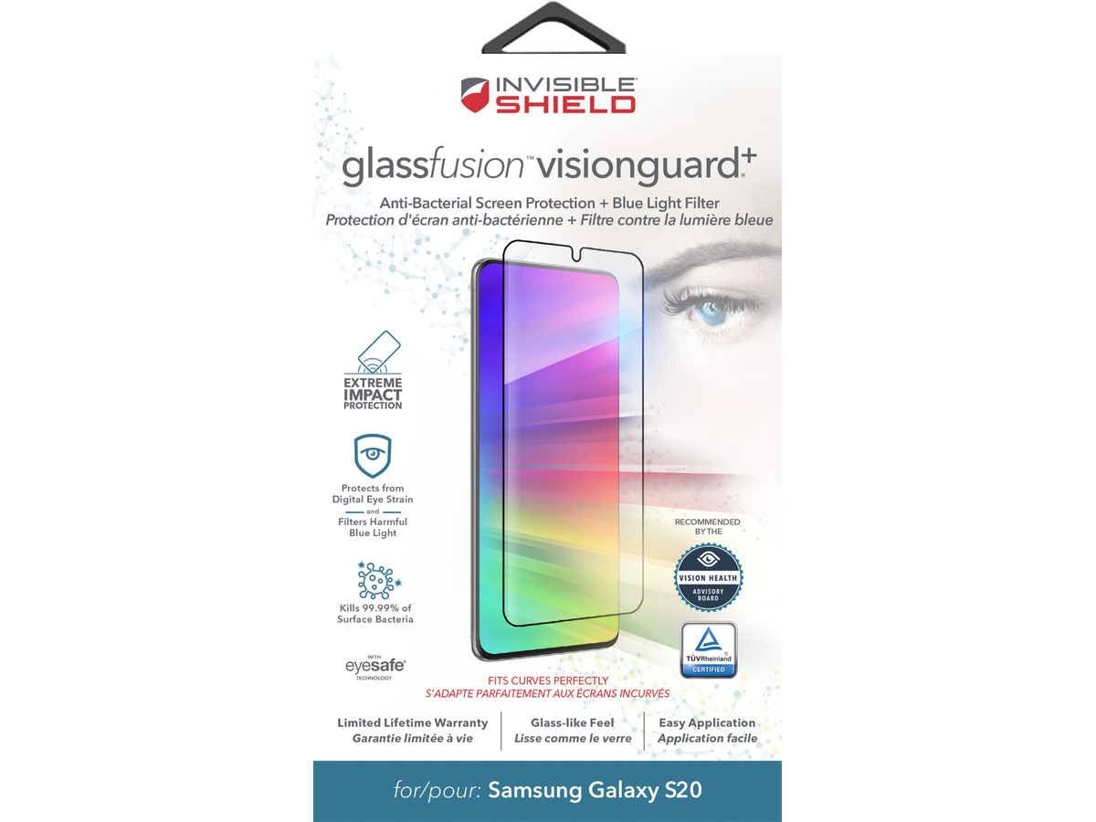 INVISIBLE SHIELD Glass Fusion VisionGuard+ 200304870 S20 Screen (0840056115293)