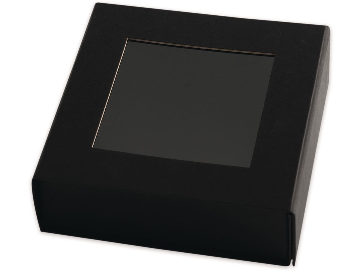 ELCO Geschenkbox m. grossem Fenster 82111.11 schwarz, 15x15x5cm 5 Stk. (7611722021667)