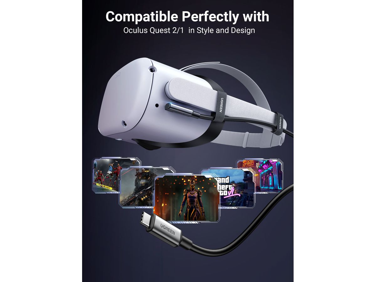 UGREEN Cable Right Angle 90629 BB 5m, USB-C to USB-C Link,Bl. BB (6957303896295)