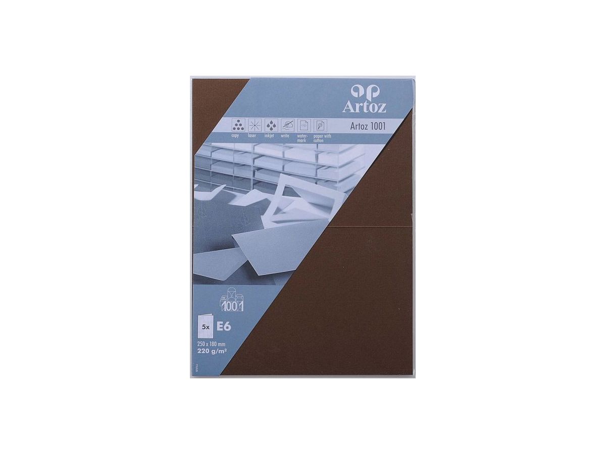 ARTOZ Cartoline 1001 E6 107372266 220g, marrone 5 fogli (7612450365047)