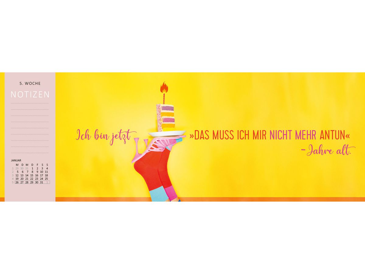 ARS EDITION Tischkalender 2026 13576 Tschüss DE 29.7x11.5cm (4014489135760)