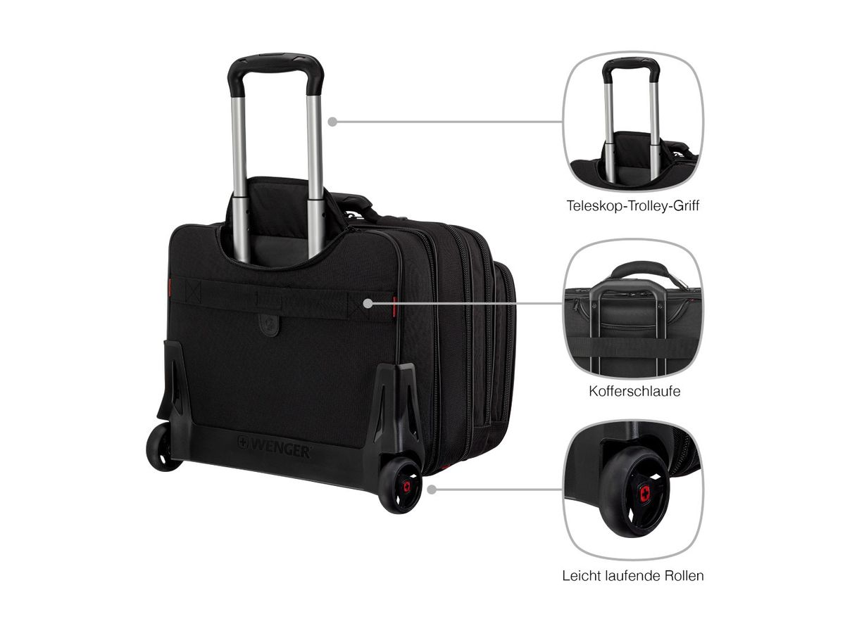 WENGER Notebook Trolley Patriot 600662 Trolley 17, Bag 15.4 pollice (7613329008201)