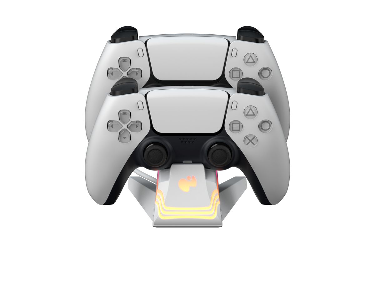 PDP AfterglowWAVE Dual Charger 052-022-WH PS5, White (0708056072568)