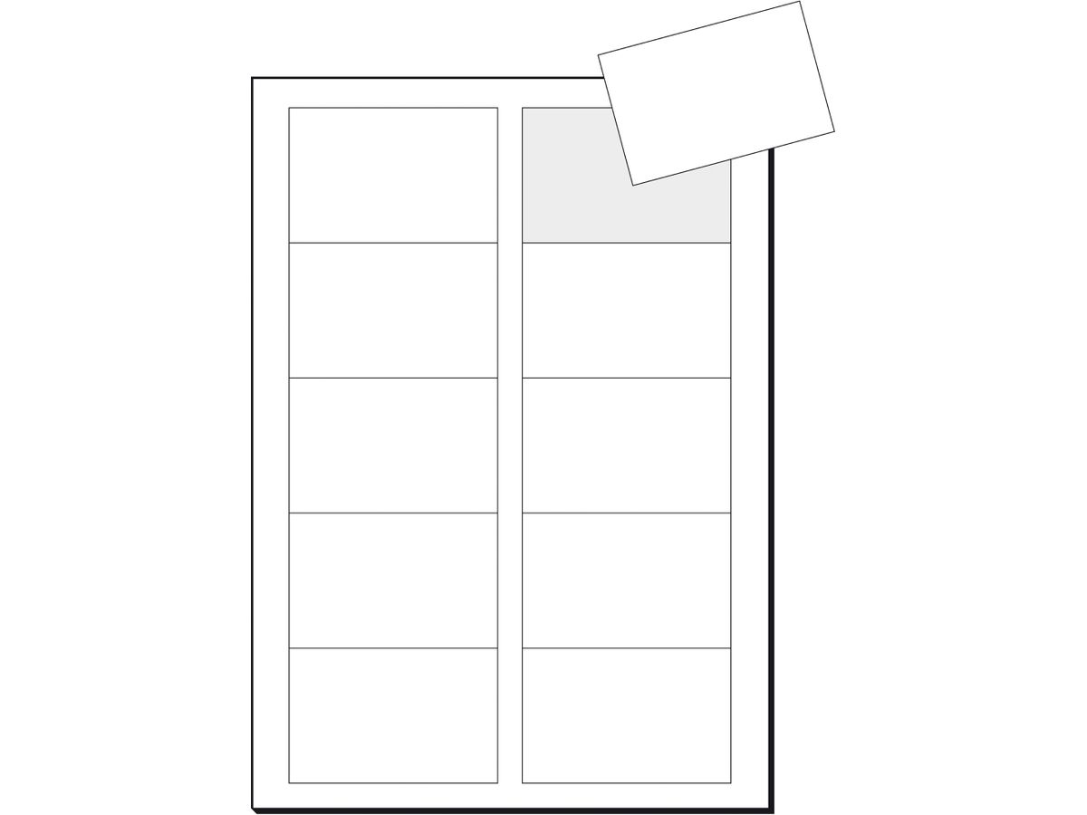 SIGEL Biglietti da visita 85x55mm LP850 bianco, 225g dopp.f. 100 pezzi (4004360999833)