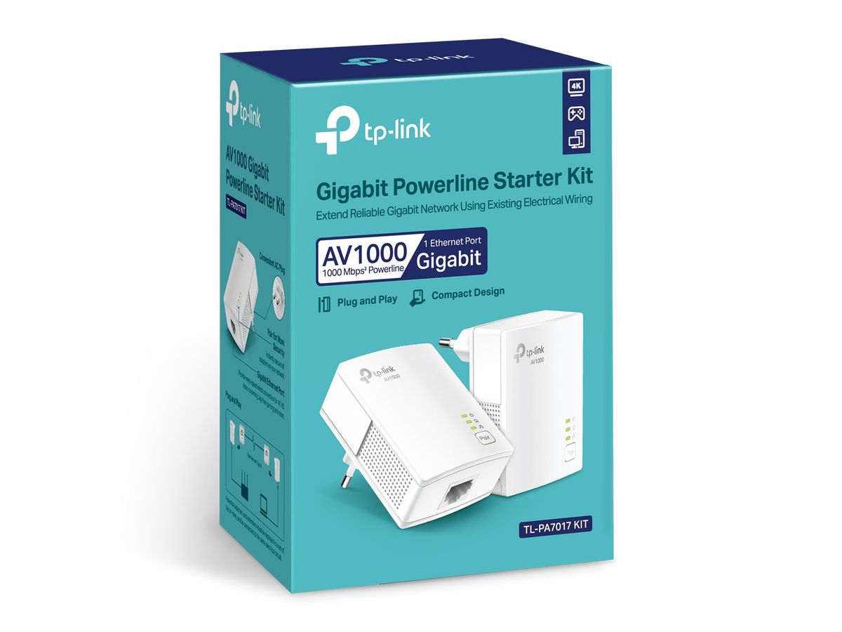 TP-LINK Gigabit Powerline Starter Kit TL-PA7017 KIT TL-PA7017 KIT (6935364089054)