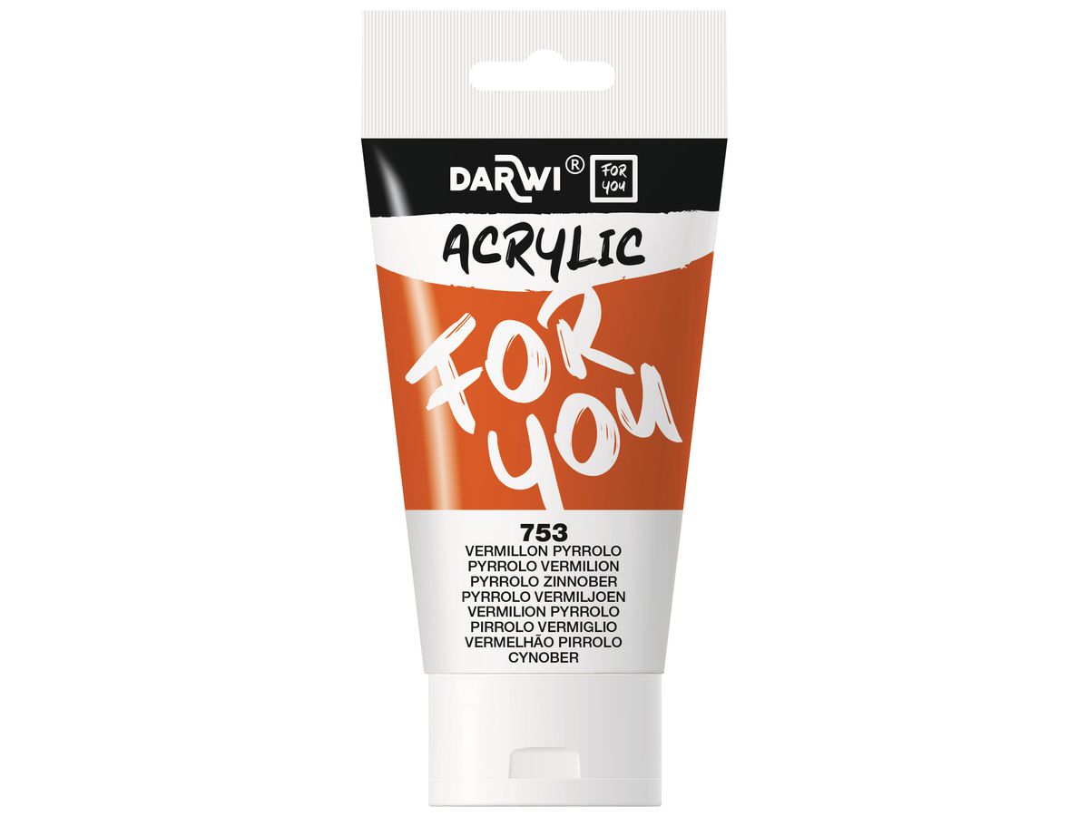 DARWI Peinture acrylique 75ml DF5150075753C Vermillon Pyrrolo (5411711463605)