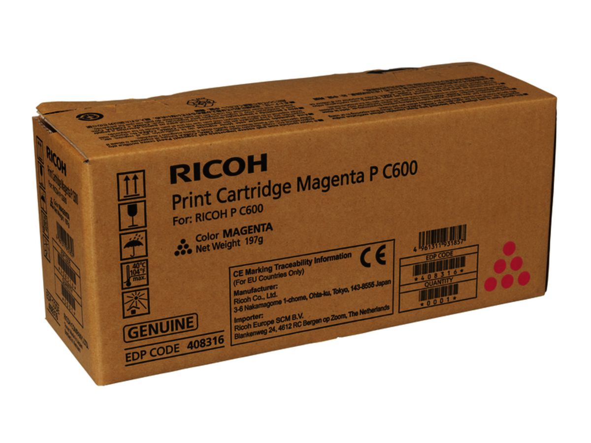 RICOH Toner magenta 408316 P C600 12'000 Seiten (4961311931857)